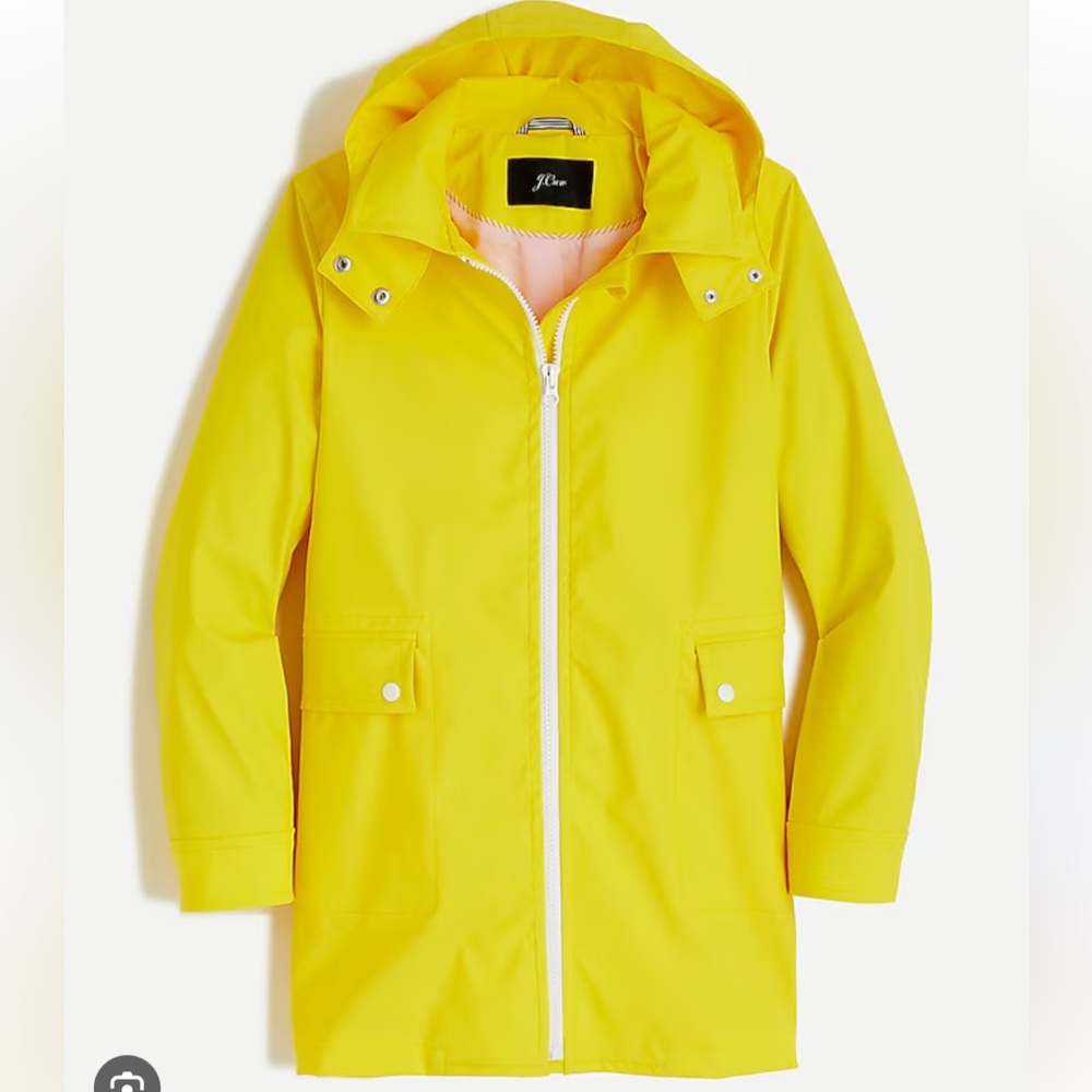 j crew rubberized raincoat